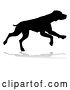 Vector Illustration of Dog Silhouette Pet Animal, on a White Background by AtStockIllustration