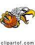Vector Illustration of Eagle Hawk Basketball Ball Team Mascot by AtStockIllustration
