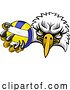 Vector Illustration of Eagle Hawk Bird Volleyball Volley Ball Mascot by AtStockIllustration