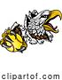 Vector Illustration of Eagle Softball Animal Sports Team Mascot by AtStockIllustration