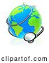 Vector Illustration of Earth World Health Day Stethoscope Globe Concept by AtStockIllustration