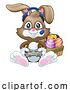 Vector Illustration of Easter Bunny Gamer Video Game Player Controller by AtStockIllustration