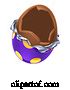 Vector Illustration of Easter Egg Chocolate Broken Open by AtStockIllustration