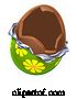 Vector Illustration of Easter Egg Chocolate Broken Open by AtStockIllustration