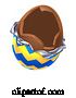 Vector Illustration of Easter Egg Chocolate Broken Open by AtStockIllustration