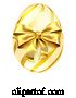 Vector Illustration of Easter Egg Gold Bow Ribbon Design by AtStockIllustration