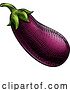 Vector Illustration of Eggplant Aubergine Vegetable Woodcut Illustration by AtStockIllustration