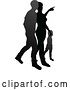 Vector Illustration of Family Detailed Silhouette by AtStockIllustration