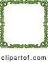 Vector Illustration of Filigree Heraldry Leaf Pattern Floral Border Frame by AtStockIllustration