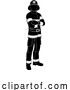 Vector Illustration of Fireman Person Silhouette Fireman Guy by AtStockIllustration