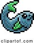 Vector Illustration of Fish Eight Bit Pixel Art Game Icon by AtStockIllustration