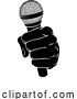 Vector Illustration of Fist Hand Holding Mic Microphone Icon by AtStockIllustration