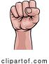 Vector Illustration of Fist Hand Raised up Punch Comic Pop Art by AtStockIllustration