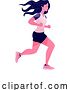 Vector Illustration of Fitness Exercise Lady Runner Running Jogging by AtStockIllustration