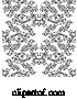 Vector Illustration of Floral Motif Scroll Pattern Seamless Tile by AtStockIllustration