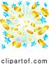 Vector Illustration of Gold Flying Coins Money Exploding Jackpot Concept by AtStockIllustration