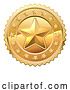 Vector Illustration of Gold Star Shiny Medal Symbol Award Badge Icon by AtStockIllustration