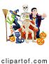 Vector Illustration of Halloween Fun Family or Friends Group by AtStockIllustration