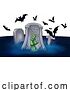 Vector Illustration of Halloween Grave Spooky Background Design by AtStockIllustration