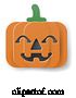 Vector Illustration of Halloween Pumpkin in Paper Craft Style by AtStockIllustration