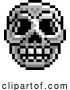 Vector Illustration of Halloween Skull Pixel Art Game Icon by AtStockIllustration