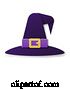 Vector Illustration of Halloween Witch Hat in Paper Craft Style by AtStockIllustration