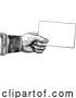 Vector Illustration of Hand Holding Business Card Flyer Note Frame Sign by AtStockIllustration