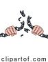 Vector Illustration of Hands Breaking Chain Links Freedom Design by AtStockIllustration