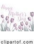 Vector Illustration of Happy Cartoon Mothers Day Paper Craft Tulips Design by AtStockIllustration