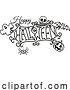 Vector Illustration of Happy Halloween Spooky Sign Design by AtStockIllustration