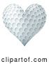 Vector Illustration of Heart Shaped Golf Ball by AtStockIllustration