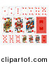 Vector Illustration of Hearts Playing Card Suit by AtStockIllustration