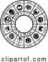 Vector Illustration of Horoscope Zodiac Astrology Star Signs Symbols Set by AtStockIllustration