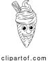 Vector Illustration of Ice Cream Cone Character Mascot by AtStockIllustration