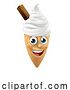 Vector Illustration of Ice Cream Cone Character Mascot by AtStockIllustration