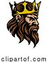 Vector Illustration of King Crown Warrior Head Mascot Medieval Face Guy by AtStockIllustration