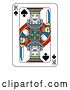 Vector Illustration of King of Spades Playing Card by AtStockIllustration