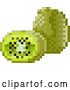 Vector Illustration of Kiwi Fruit Pixel Art 8 Bit Video Game Icon by AtStockIllustration