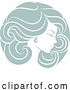 Vector Illustration of Lady Circle Face Hair Salon Hairdresser Design by AtStockIllustration