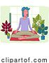 Vector Illustration of Lady Meditating Doing Yoga Pilates Illustration by AtStockIllustration