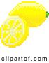 Vector Illustration of Lemon Pixel Art 8 Bit Video Game Fruit Icon by AtStockIllustration
