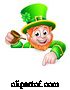 Vector Illustration of Leprechaun St Patricks Day Character Sign by AtStockIllustration