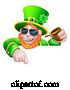 Vector Illustration of Leprechaun St Patricks Day Cool Sunglasses by AtStockIllustration