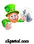 Vector Illustration of Leprechaun St Patricks Day Drink Sign by AtStockIllustration