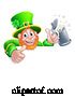 Vector Illustration of Leprechaun St Patricks Day Drink Sign by AtStockIllustration