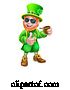 Vector Illustration of Leprechaun St Patricks Day Mascot by AtStockIllustration