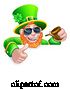 Vector Illustration of Leprechaun St Patricks Day Sunglasses Sign by AtStockIllustration