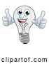 Vector Illustration of Light Bulb Character Lightbulb Mascot by AtStockIllustration