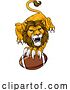Vector Illustration of Lion American Football Sports Team Animal Mascot by AtStockIllustration