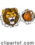 Vector Illustration of Lion Basketball Animal Sports Team Mascot by AtStockIllustration